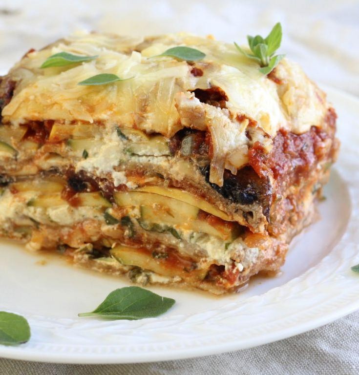 Roasted Vegetable Lasagna with Whole Wheat Noodles