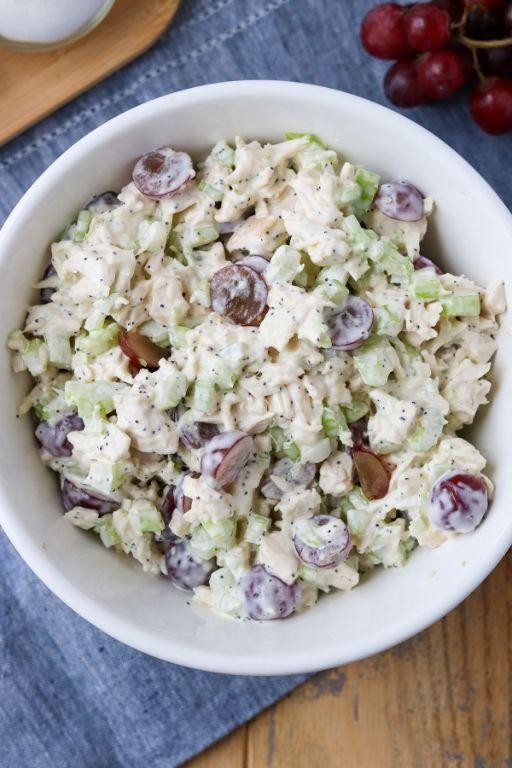 Rosemary Chicken Salad with Grapes and Poppy Seeds