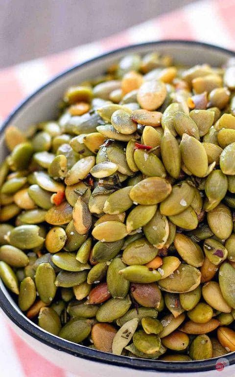 Rosemary and Thyme Roasted Pumpkin Seeds