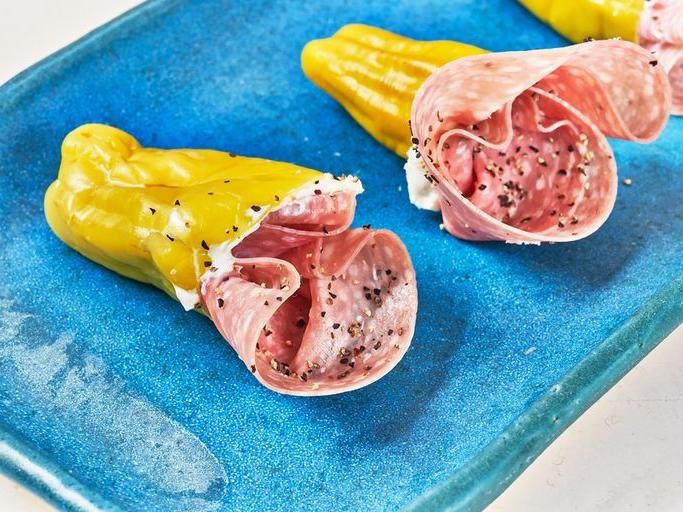 Salami and Cheese Stuffed Peppers