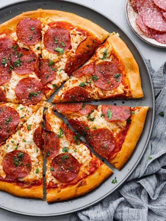 Salami and Pepperoni Pizza