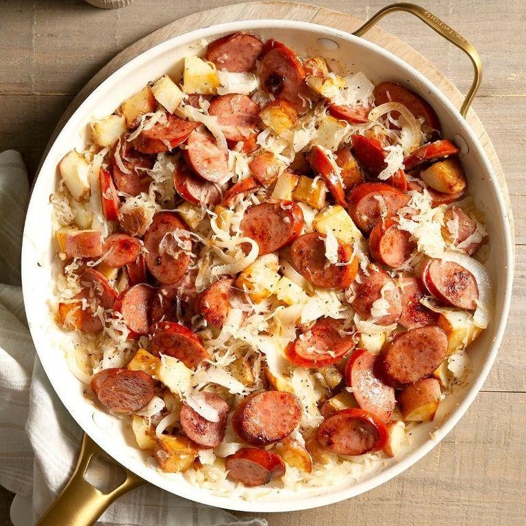 Sauerkraut and Sausage Casserole