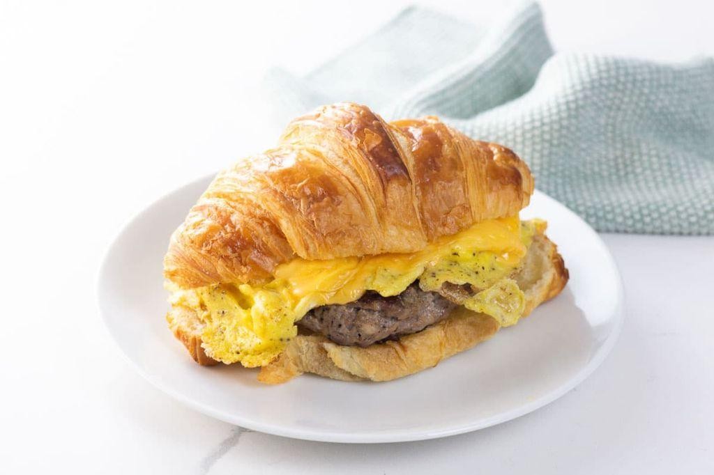 Sausage, Egg, and Cheese Croissant Sandwich