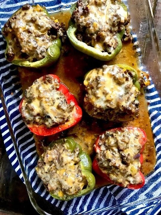 Savory Cream Cheese and Beef Stuffed Peppers