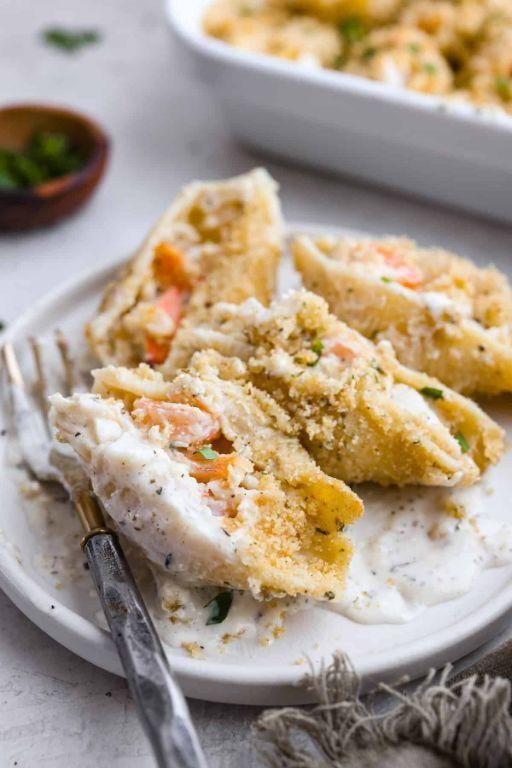 Savory Cream Cheese and Crab Stuffed Shells