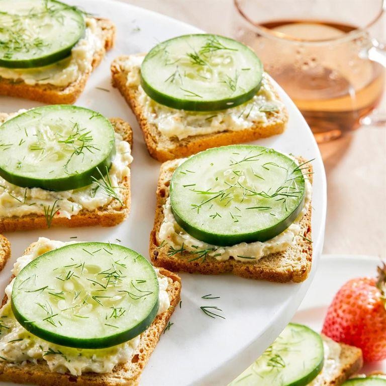 Savory Cream Cheese and Cucumber Sandwiches