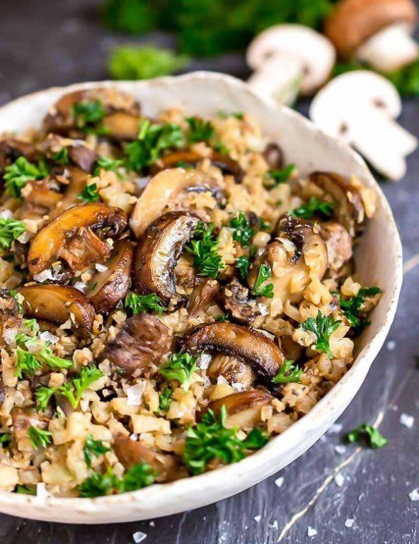 Savory Mushroom Cauliflower Rice