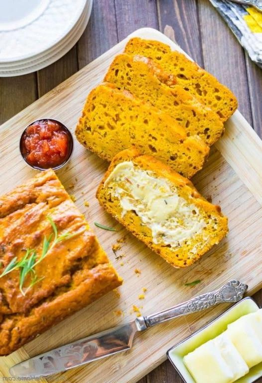 Savory Pumpkin Bread with Herbs and Cheese
