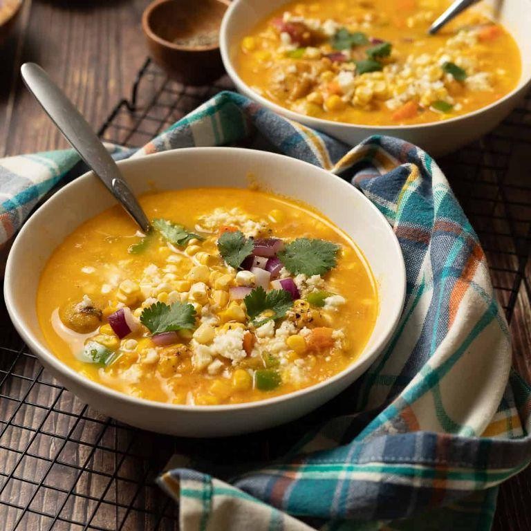 Savory Pumpkin and Corn Chowder