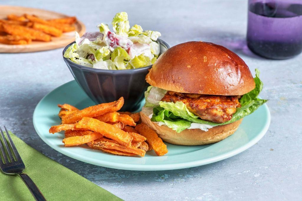 Schezuan Chicken Burger