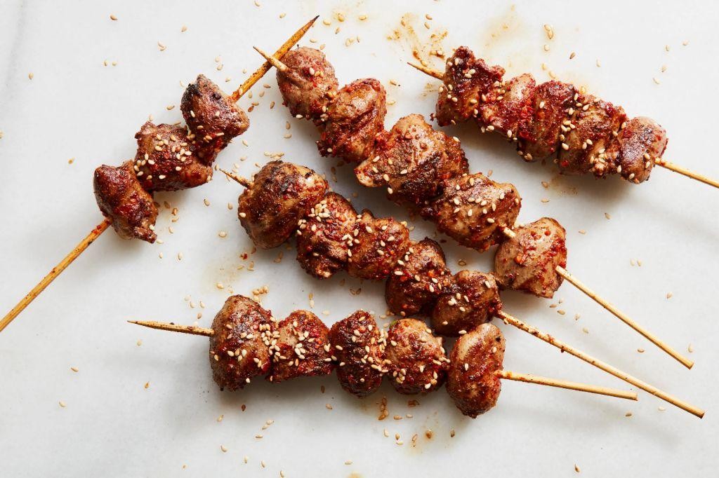 Schezuan Chicken Skewers