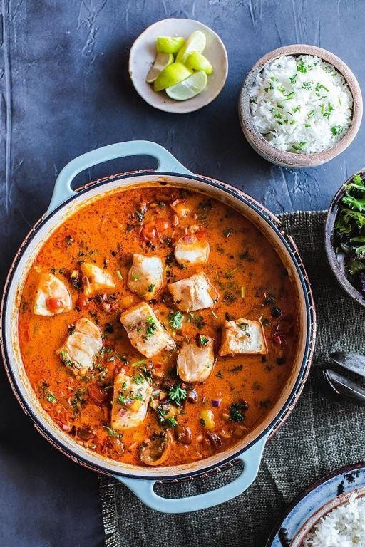 Seafood Cazuela with Coconut Milk