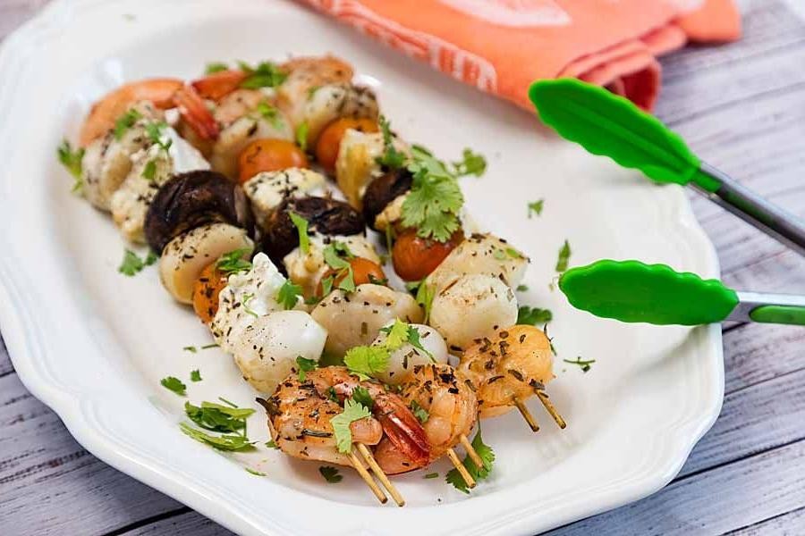 Seafood Mix Kebabs