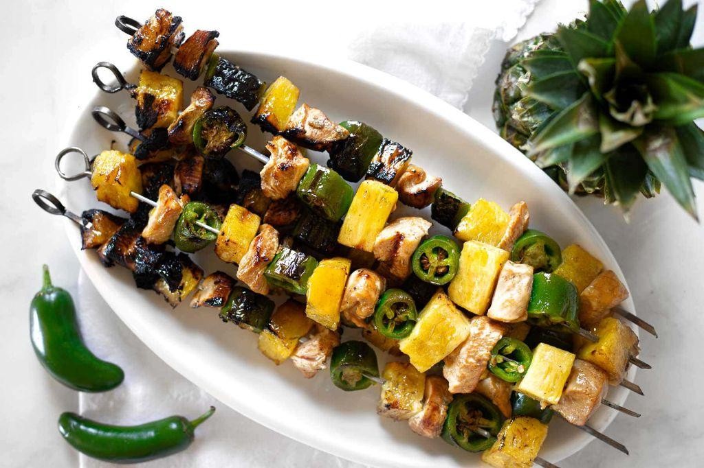 Serrano Pepper and Pineapple Skewers