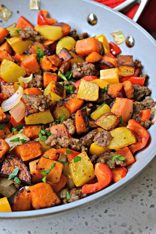 Serrano Pepper and Sweet Potato Hash
