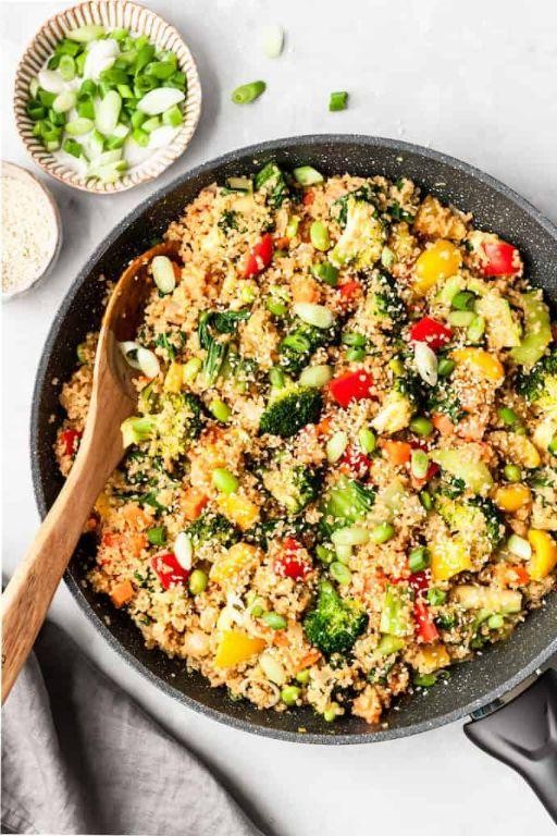 Sesame Kale and Quinoa Stir Fry