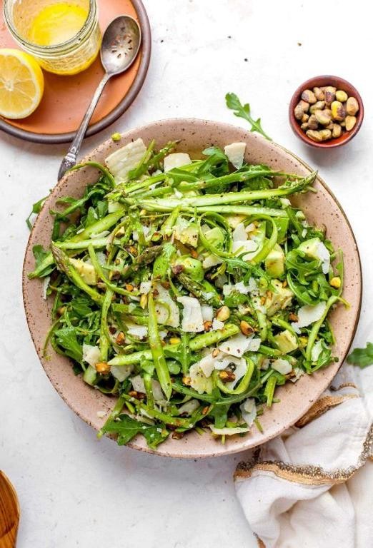Shaved Asparagus Salad with Parmesan and Almonds