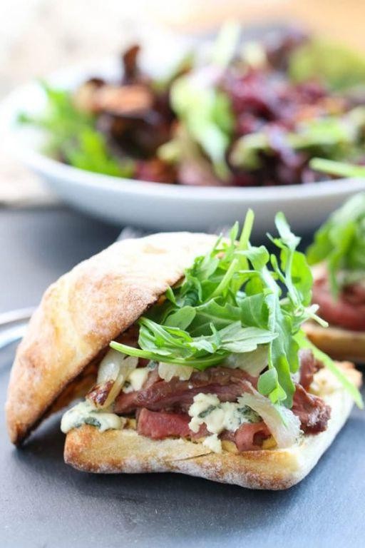 Shaved Beef and Blue Cheese Sandwich