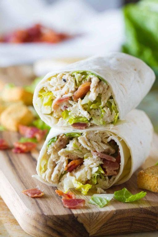 Shredded Chicken Caesar Wrap
