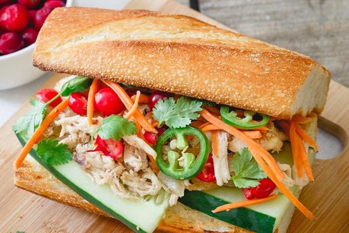 Shredded Turkey Banh Mi Sandwich