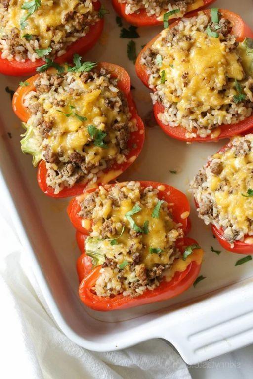 Shredded Turkey Stuffed Peppers