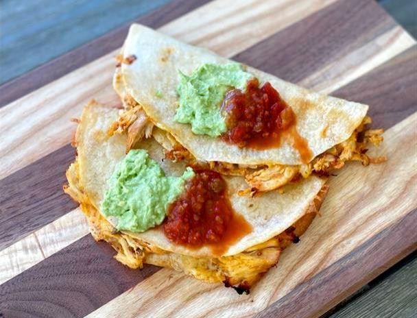 Shredded Turkey Tacos with Avocado Crema