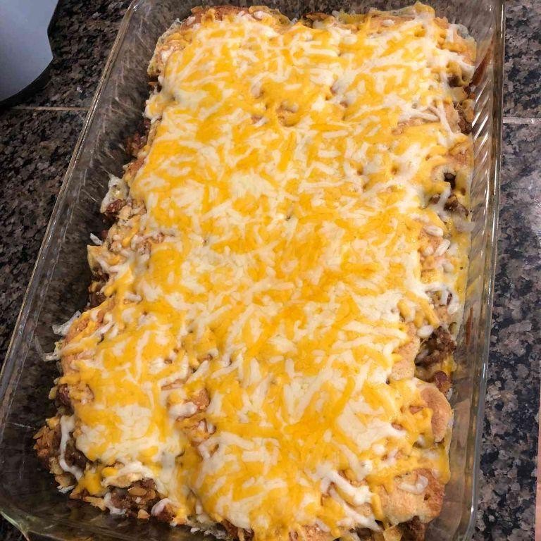 Shredded Turkey and Cornbread Casserole