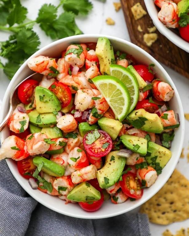 Shrimp and Avocado Salad with Lime Dressing