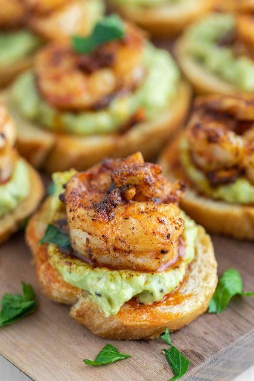 Shrimp and Garlic Crostini