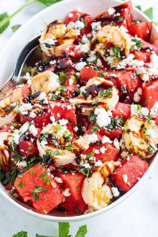Shrimp and Watermelon Salad