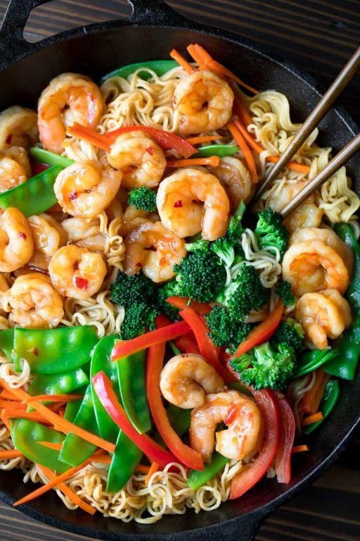 Shrimp and Zucchini Ramen
