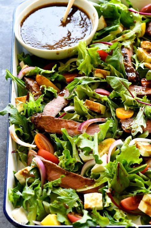 Sirloin Cube Salad with Balsamic Dressing