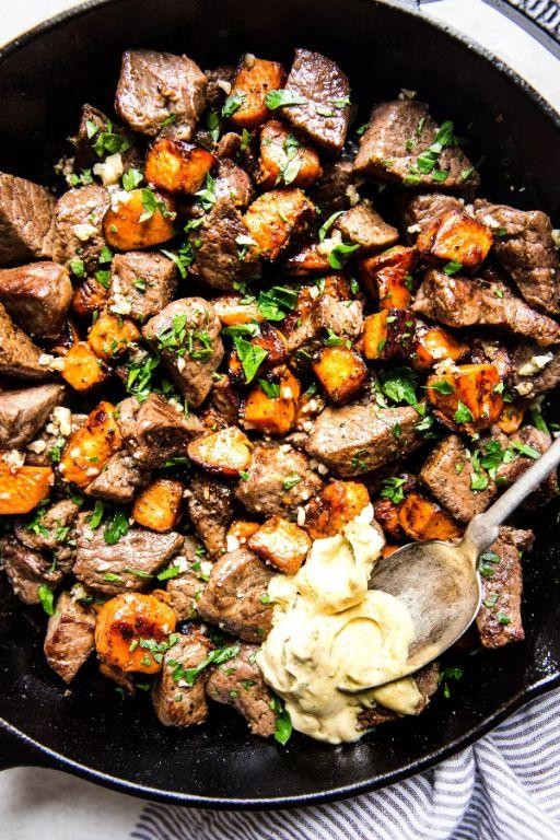 Sirloin Cube and Sweet Potato Curry