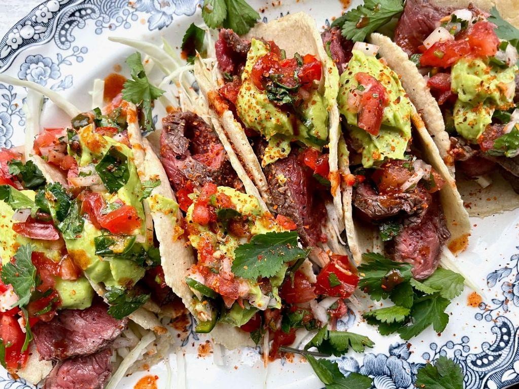 Sirloin Steak Tacos with Avocado Lime Crema