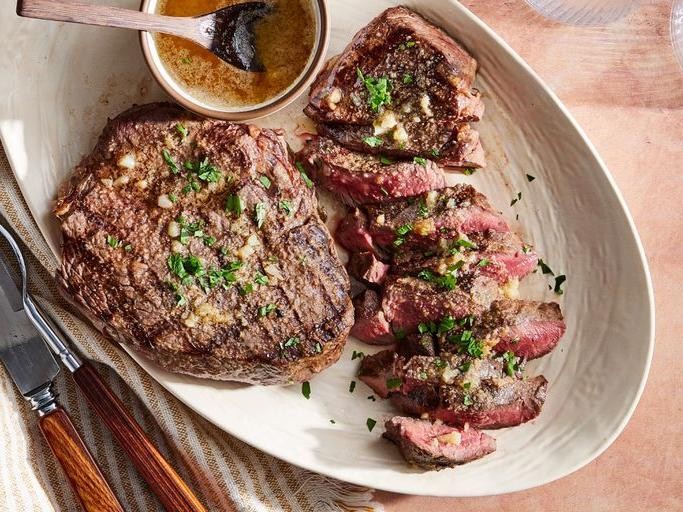 Sirloin Steak with Garlic Parmesan Butter