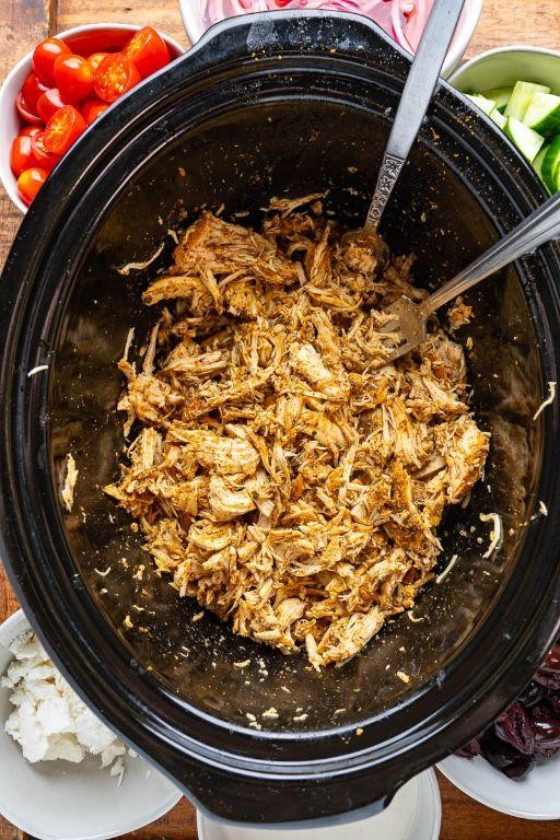 Slow Cooker Chicken Shawarma