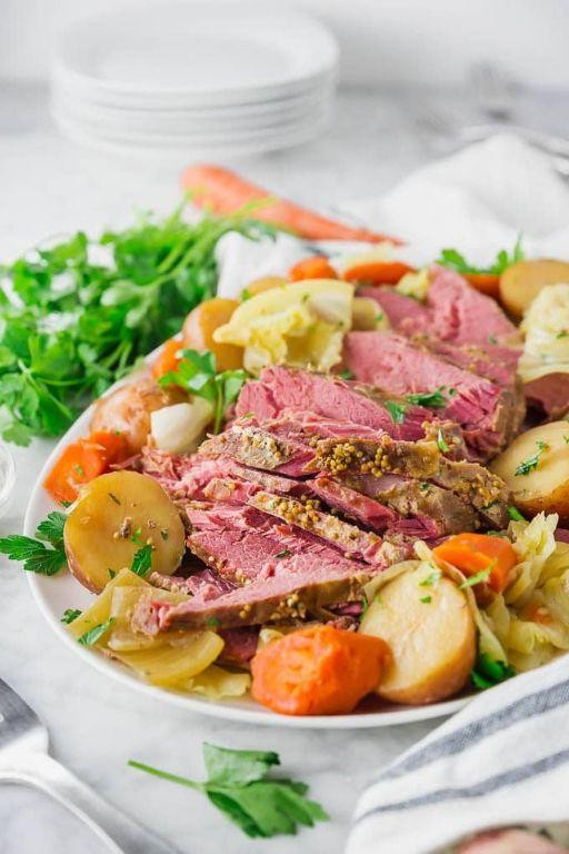 Slow Cooker Corned Beef and Kale