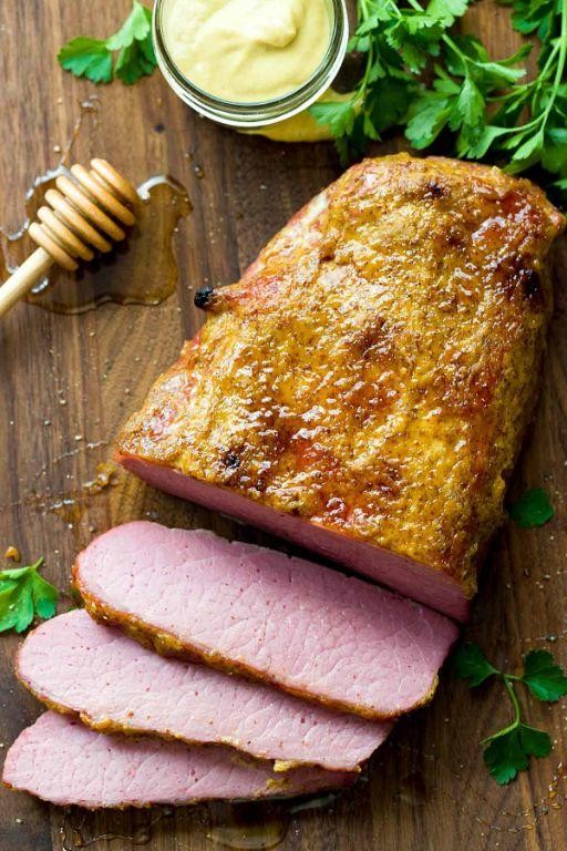 Slow Cooker Corned Beef with Honey Mustard Sauce