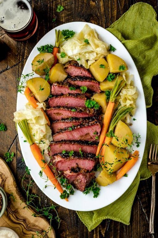 Slow Cooker Corned Beef with Mustard Glaze