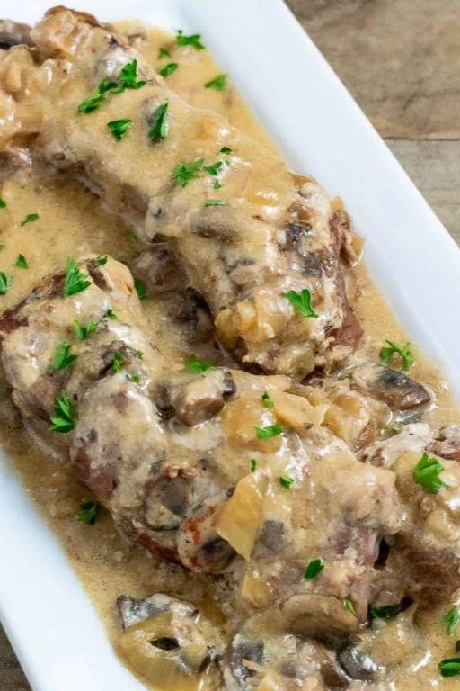 Slow Cooker Country Style Ribs with Mushrooms