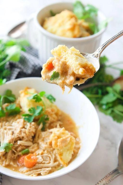 Slow Cooker Gluten Free Chicken and Dumplings