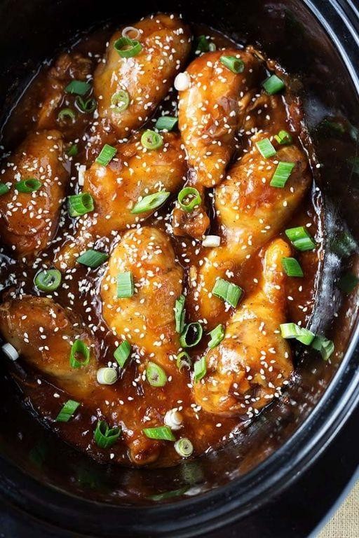 Slow Cooker Honey Garlic Chicken Legs