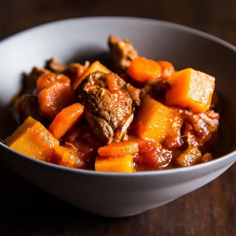 Slow Cooker Lamb Stew with Butternut Squash
