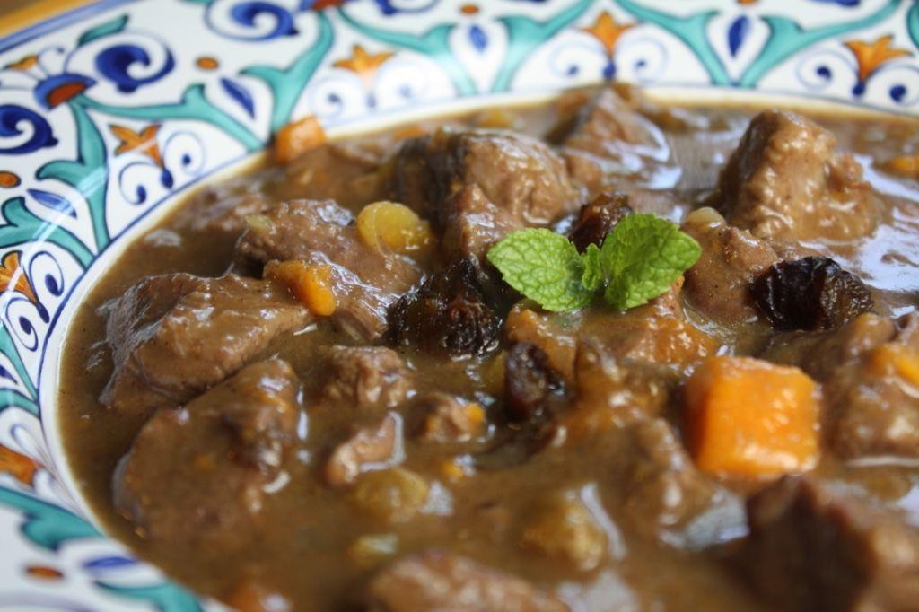 Slow Cooker Lamb Stew with Dried Plums and Cinnamon