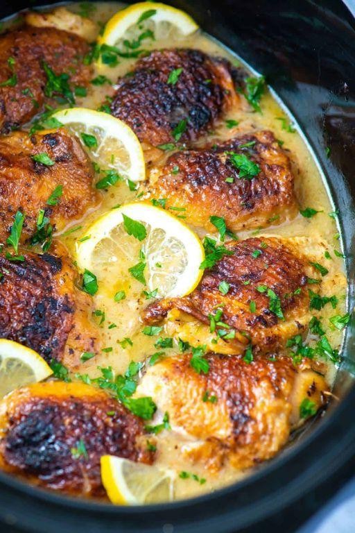 Slow Cooker Lemon Pepper Chicken Legs