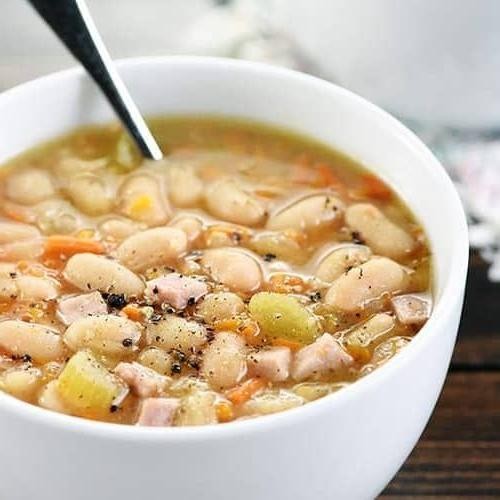 Slow Cooker White Bean and Ham Soup