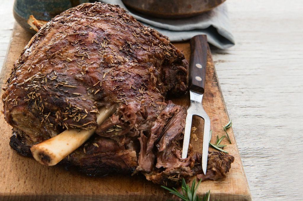 Slow-Roasted Lamb Shoulder with Garlic and Rosemary