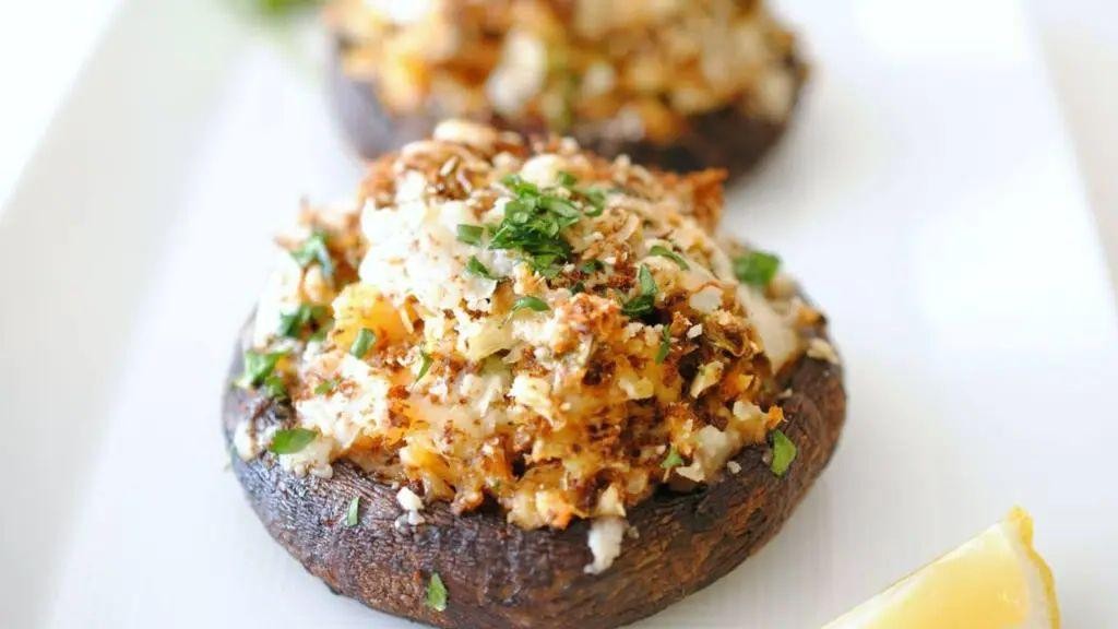 Smoked Oyster Stuffed Mushrooms