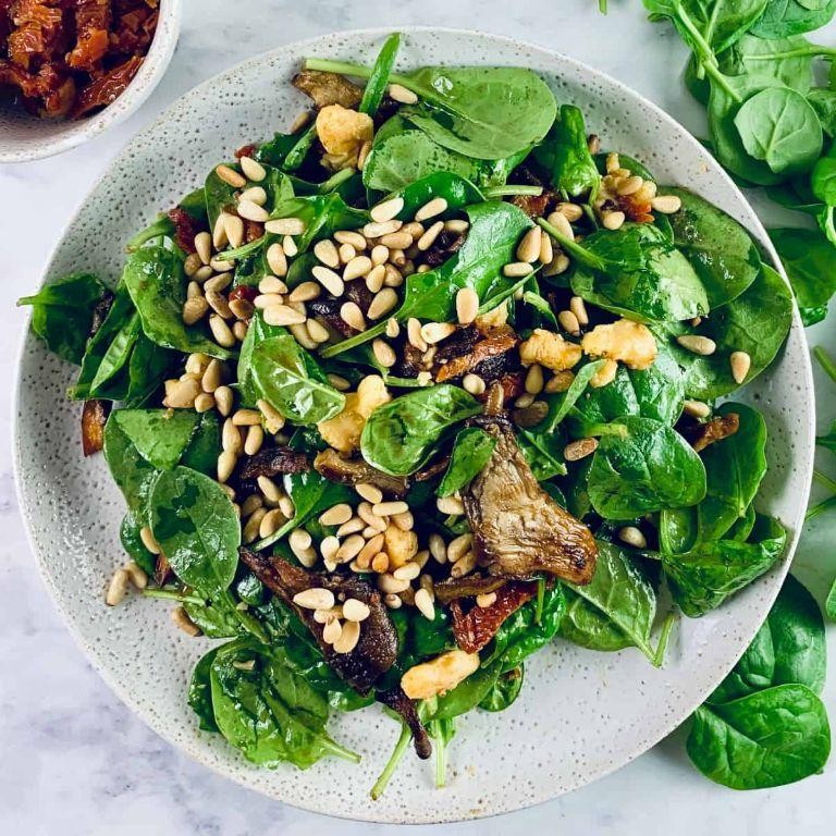 Smoked Oyster and Spinach Salad