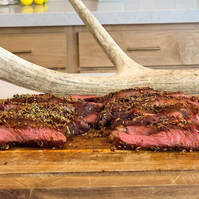 Smoked Sirloin Tip Steak with BBQ Rub